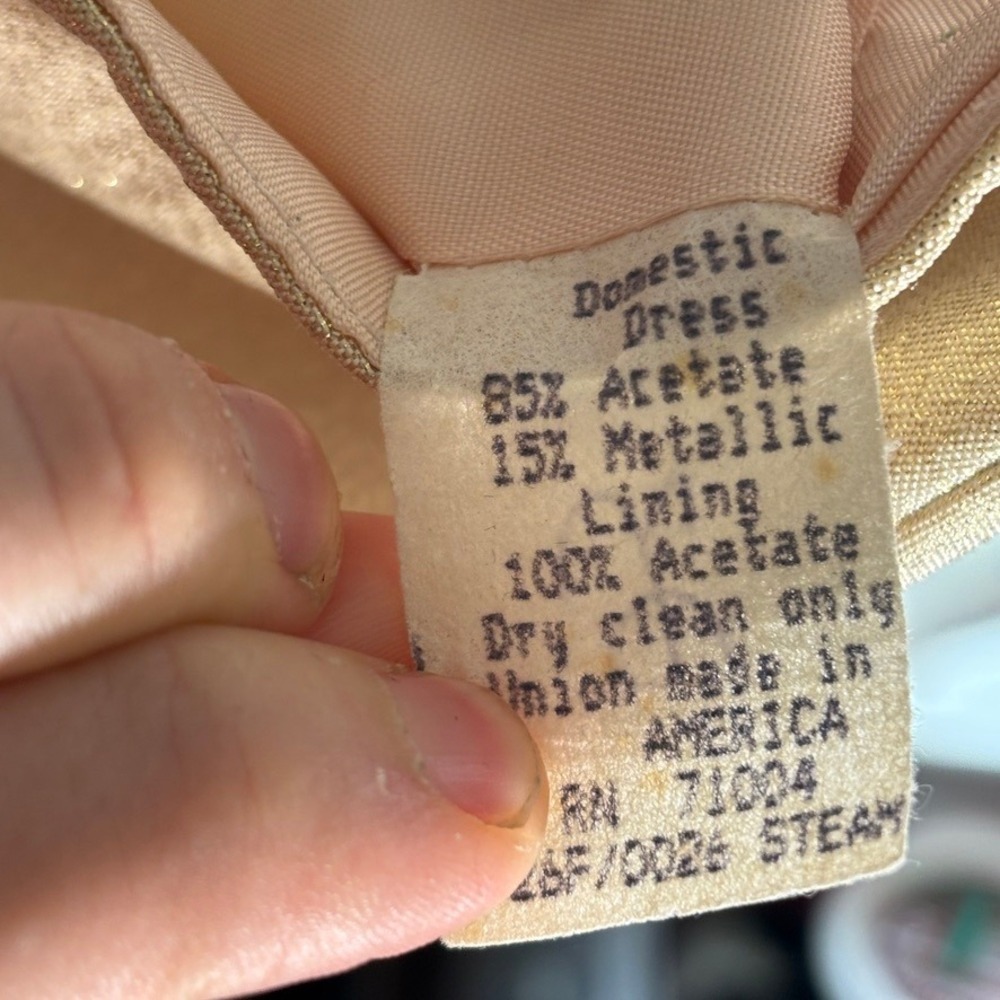 Deadstock 80s Saks L.K.L. by Lawrence Kurtz Mini Dress Sz 4 Gold Bow Cocktail - Picture 9 of 12
